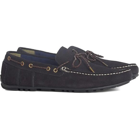 Barbour Mens Jenson Loafers US 8 EU 41 Navy Blue Suede NIB - Picture 3 of 13